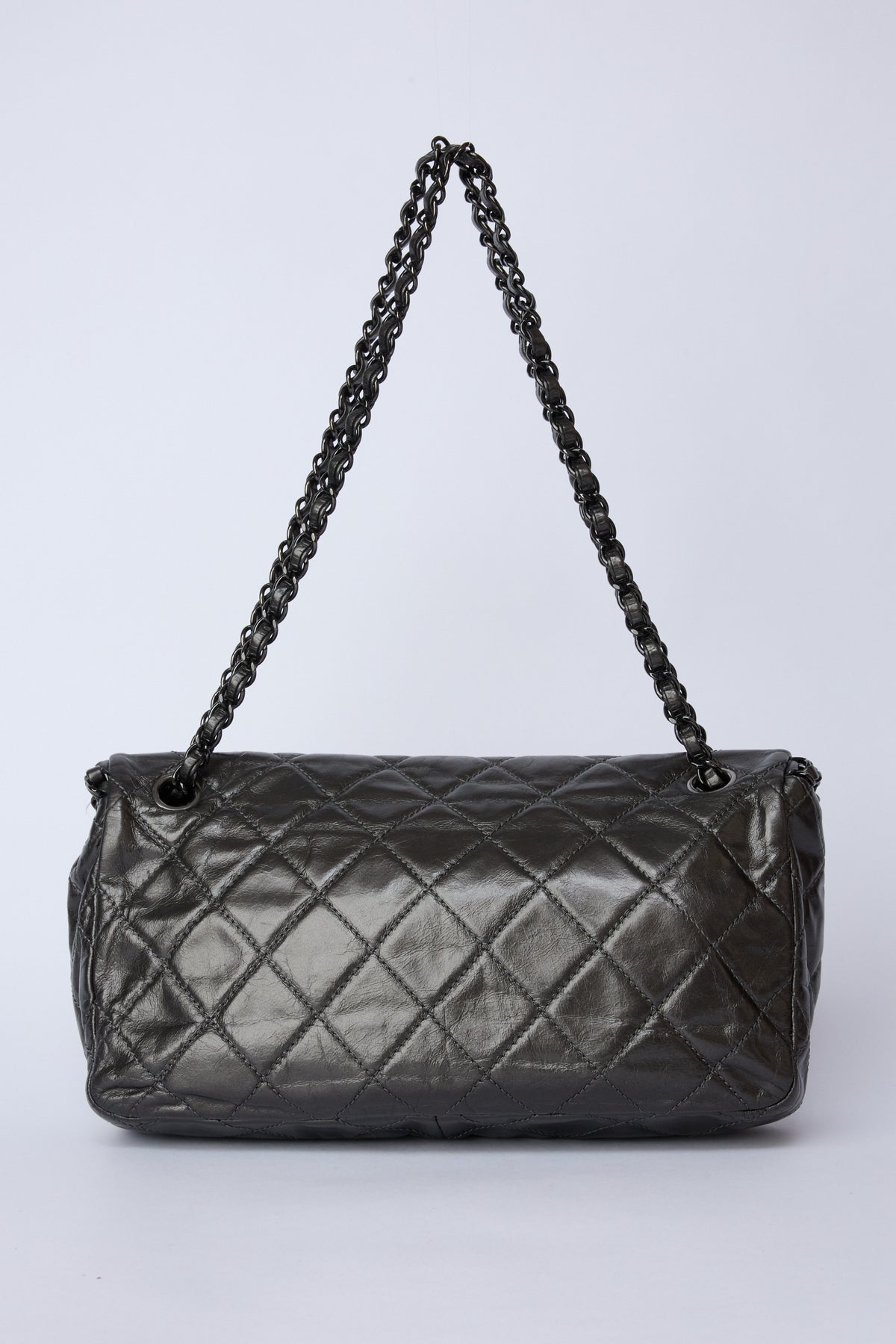 CHANEL CHAIN ME GUNMETAL GREY FLAP