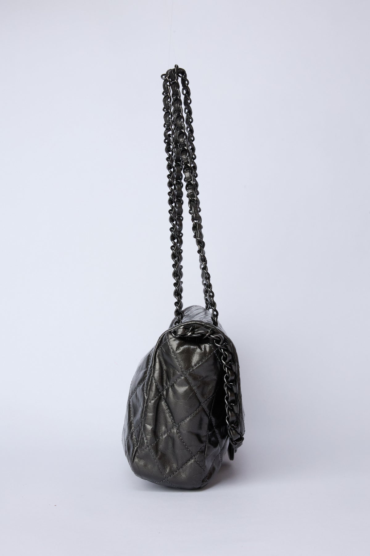 CHANEL CHAIN ME GUNMETAL GREY FLAP
