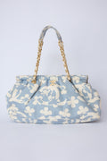 CHANEL CLOVER BLUE CANVAS TOTE