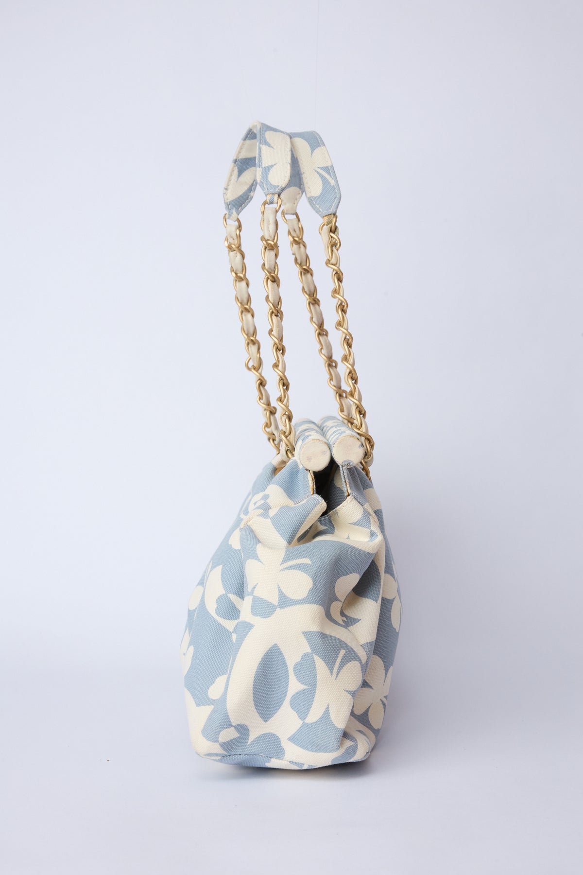 CHANEL CLOVER BLUE CANVAS TOTE