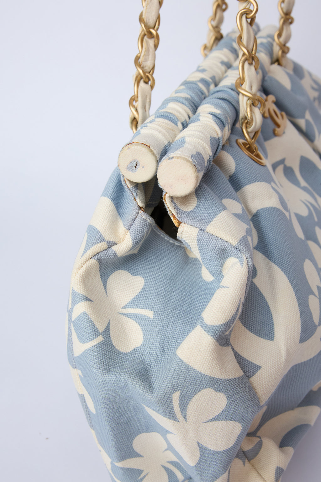 CHANEL CLOVER BLUE CANVAS TOTE