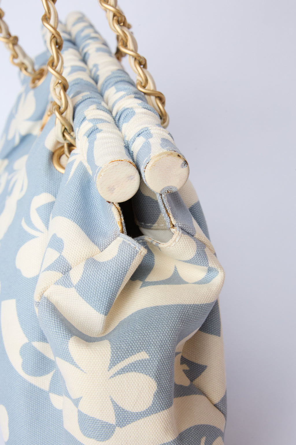 CHANEL CLOVER BLUE CANVAS TOTE