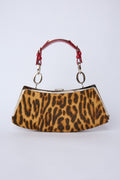 DIOR LEOPARD PONY-HAIR MINI TOP LOCK BAG
