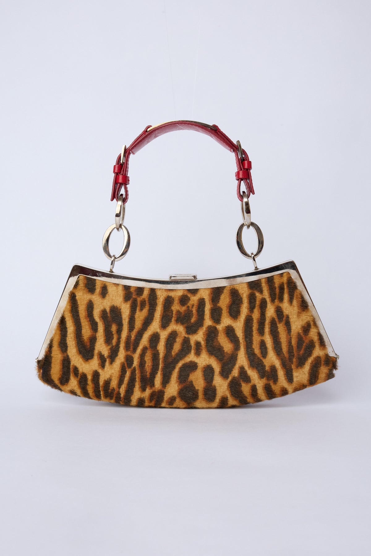 DIOR LEOPARD PONY-HAIR MINI TOP LOCK BAG