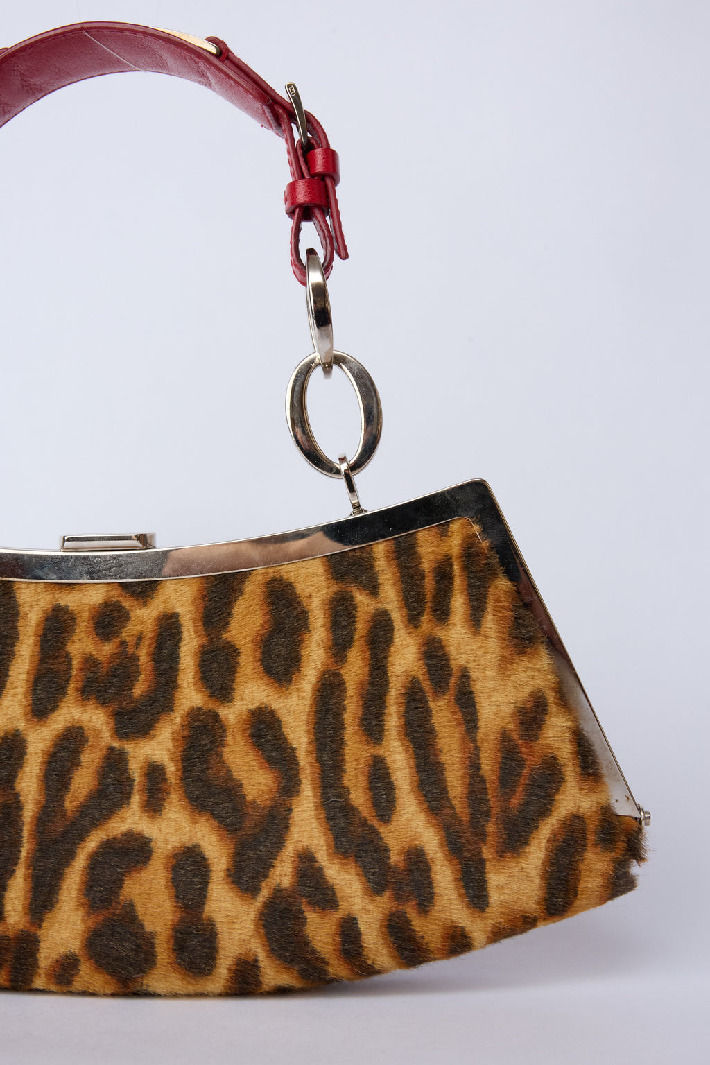 DIOR LEOPARD PONY-HAIR MINI TOP LOCK BAG