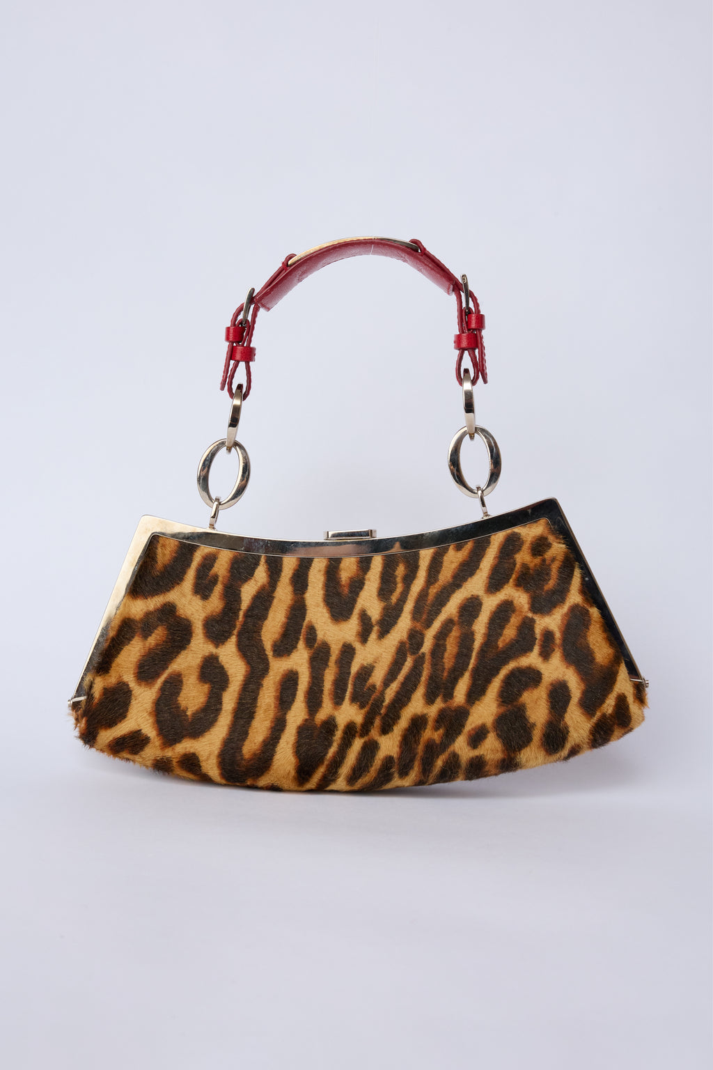 DIOR LEOPARD PONY-HAIR MINI TOP LOCK BAG