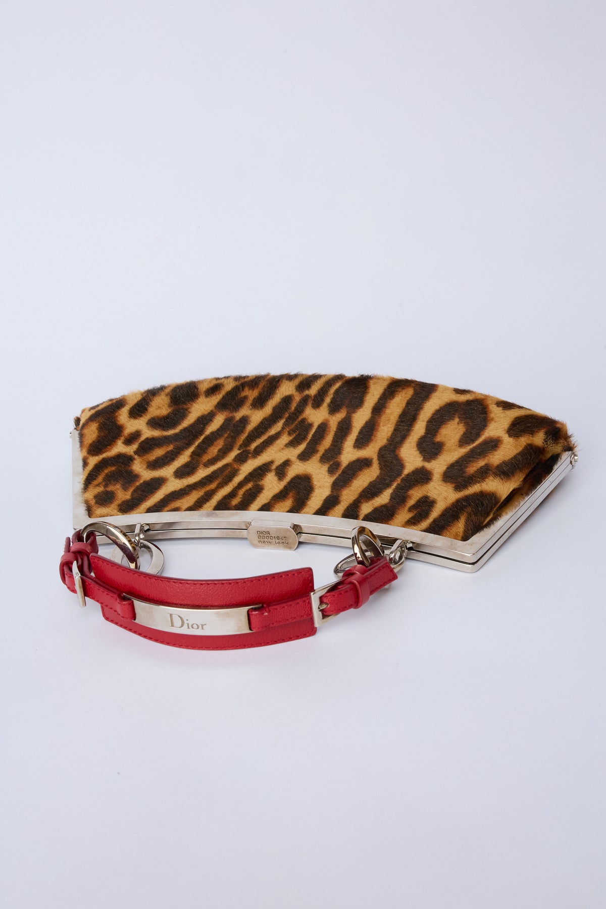 DIOR LEOPARD PONY-HAIR MINI TOP LOCK BAG