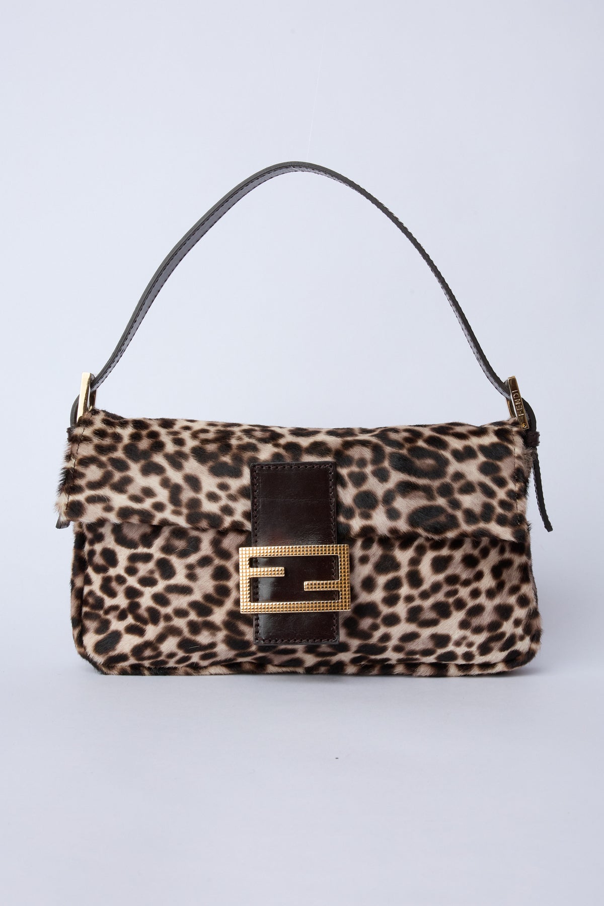 FENDI LEOPARD PONY HAIR BAGUETTE