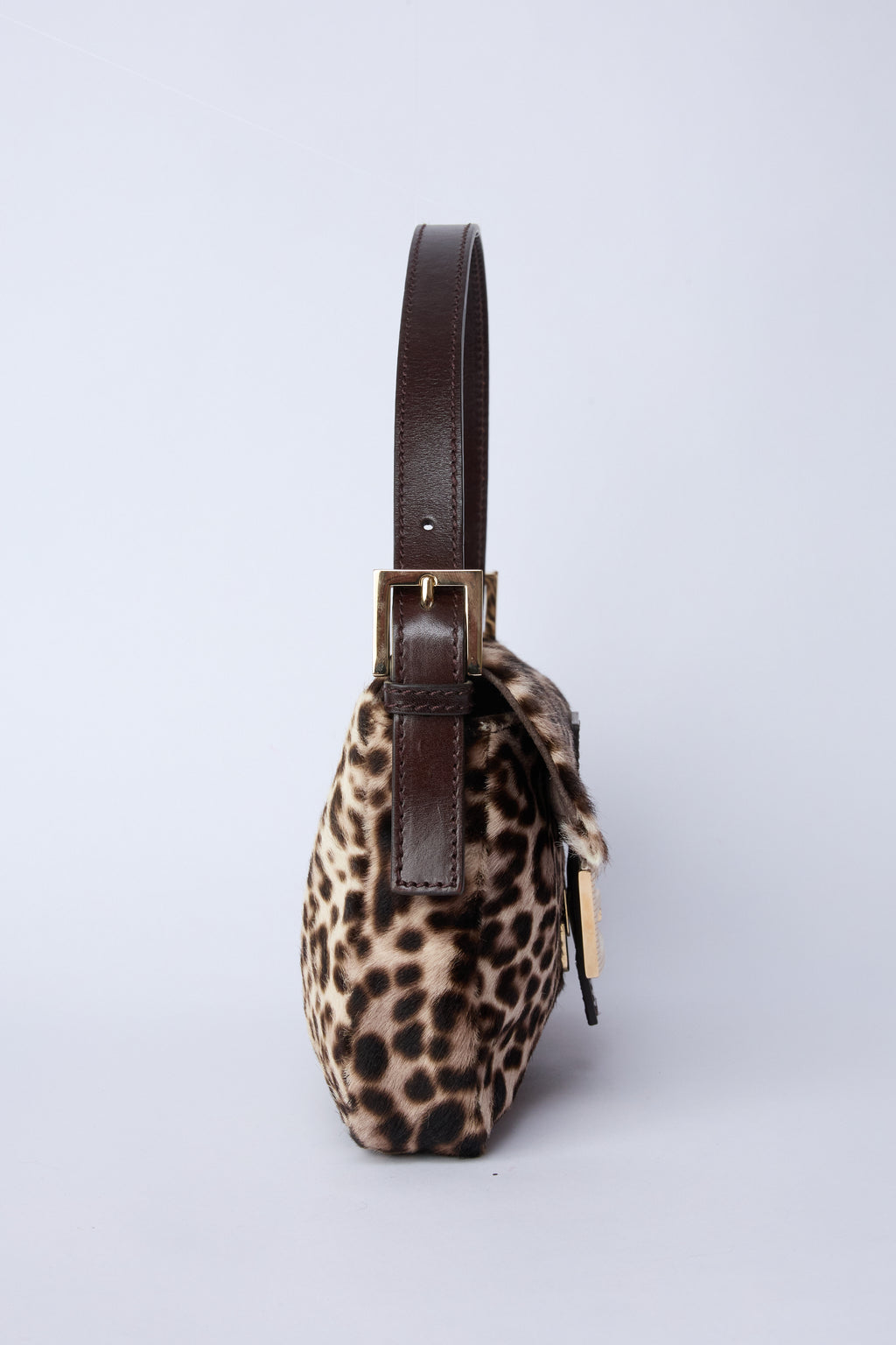 FENDI LEOPARD PONY HAIR BAGUETTE