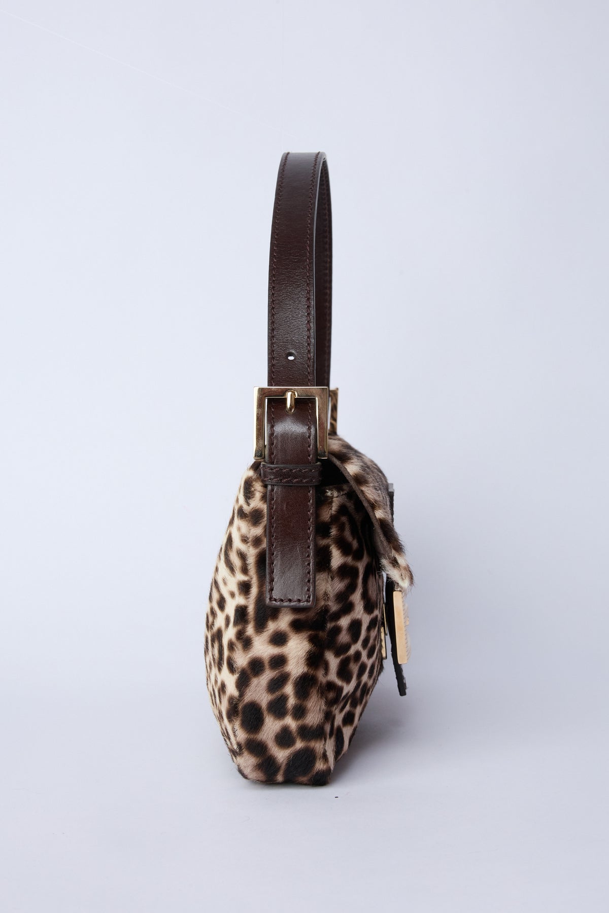 FENDI LEOPARD PONY HAIR BAGUETTE