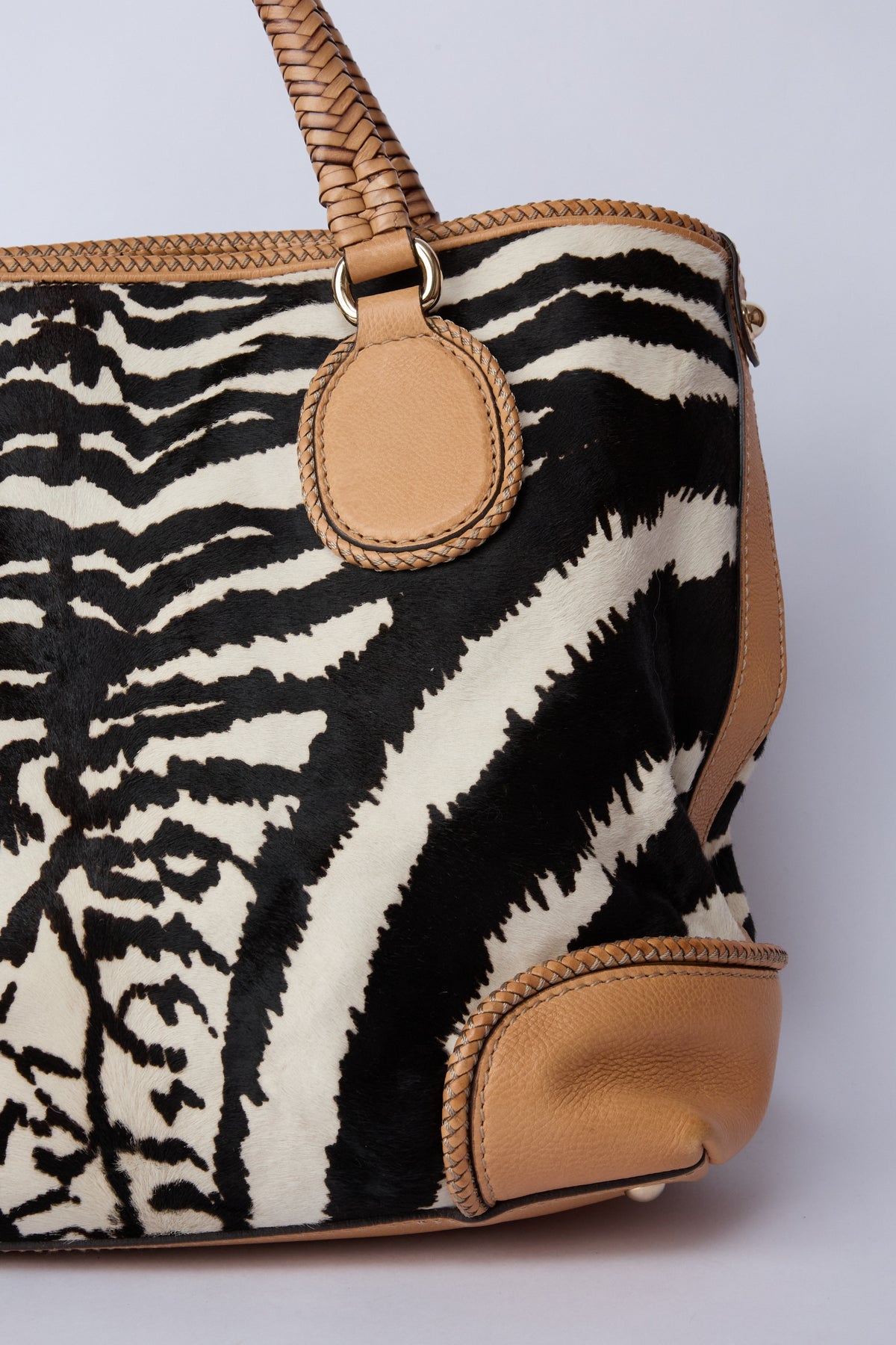 GUCCI MARRAKECH ANIMAL-PRINT PONY HAIR TOTE