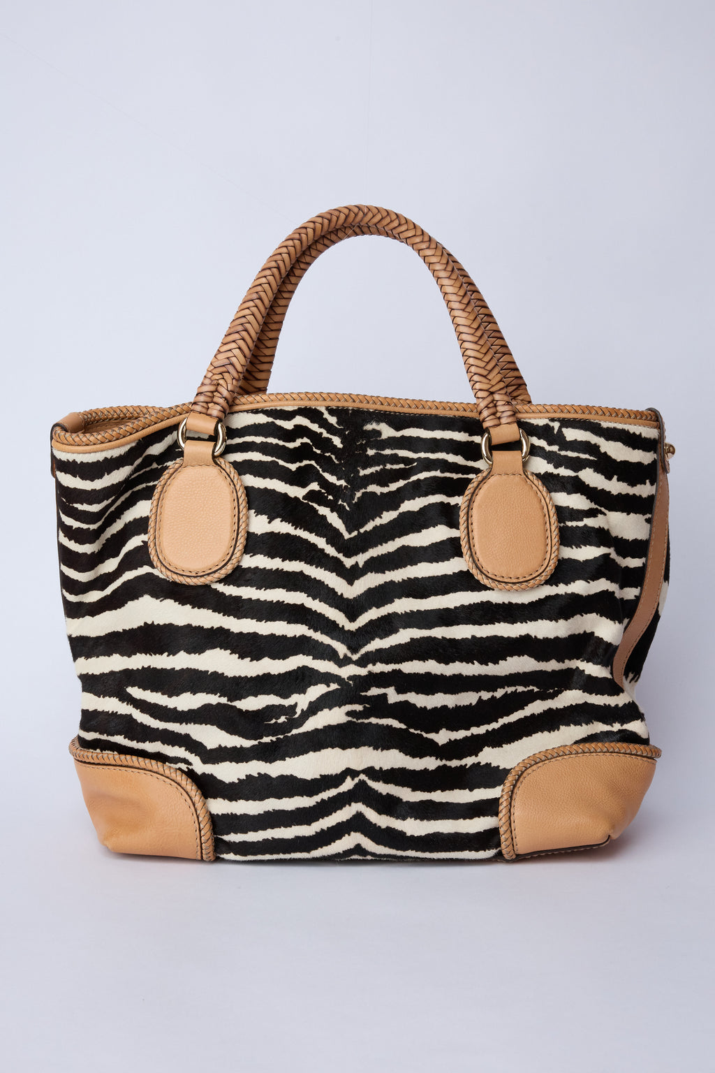 GUCCI MARRAKECH ANIMAL-PRINT PONY HAIR TOTE