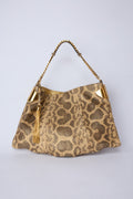 GUCCI 1970 PYTHON CHAIN TOTE BAG