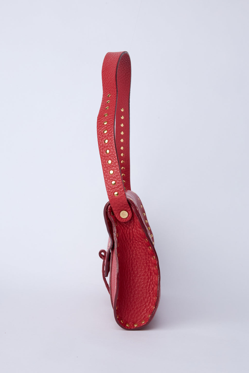CELINE RED STUDDED POULBOT POCHETTE