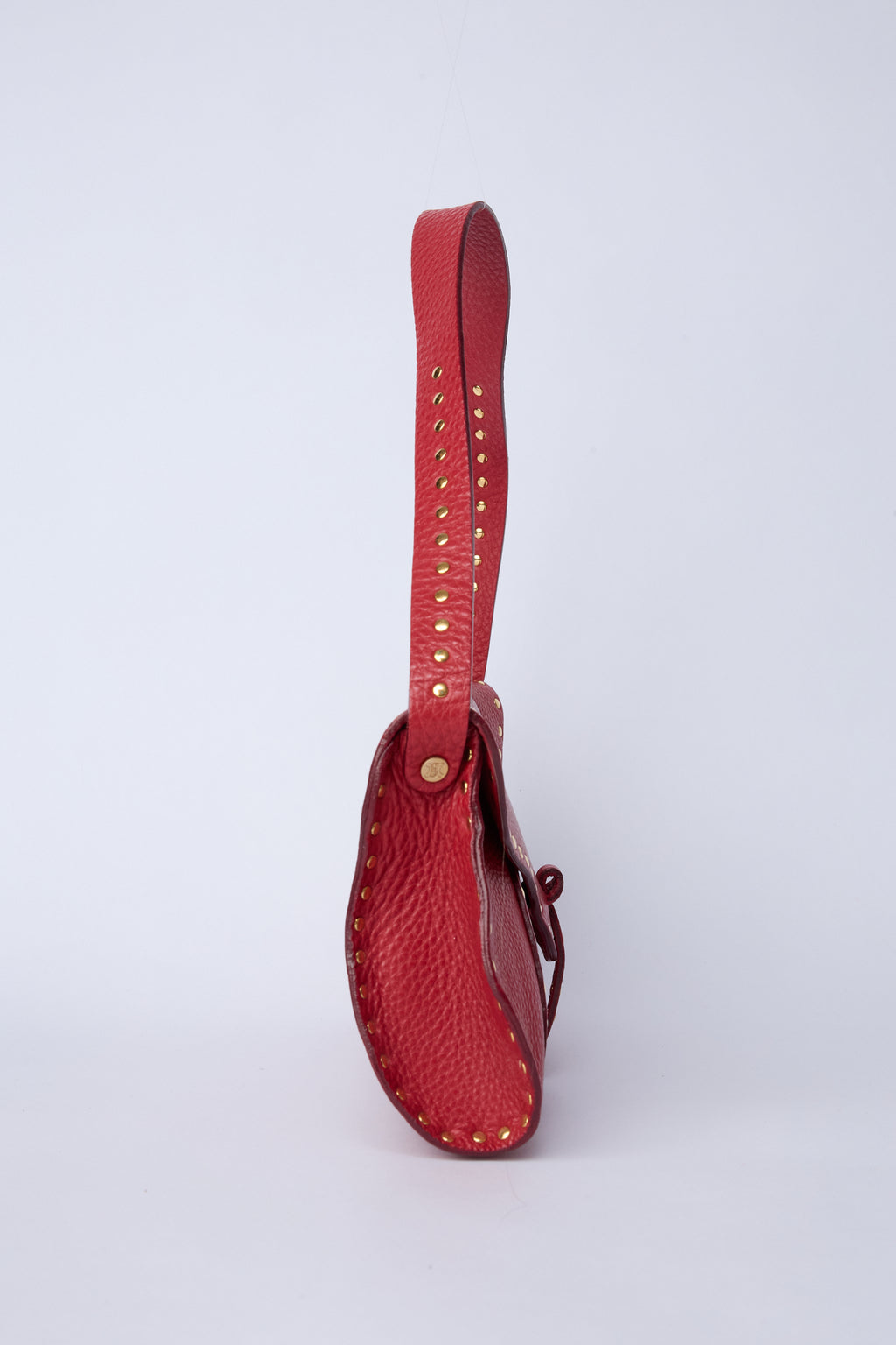 CELINE RED STUDDED POULBOT POCHETTE