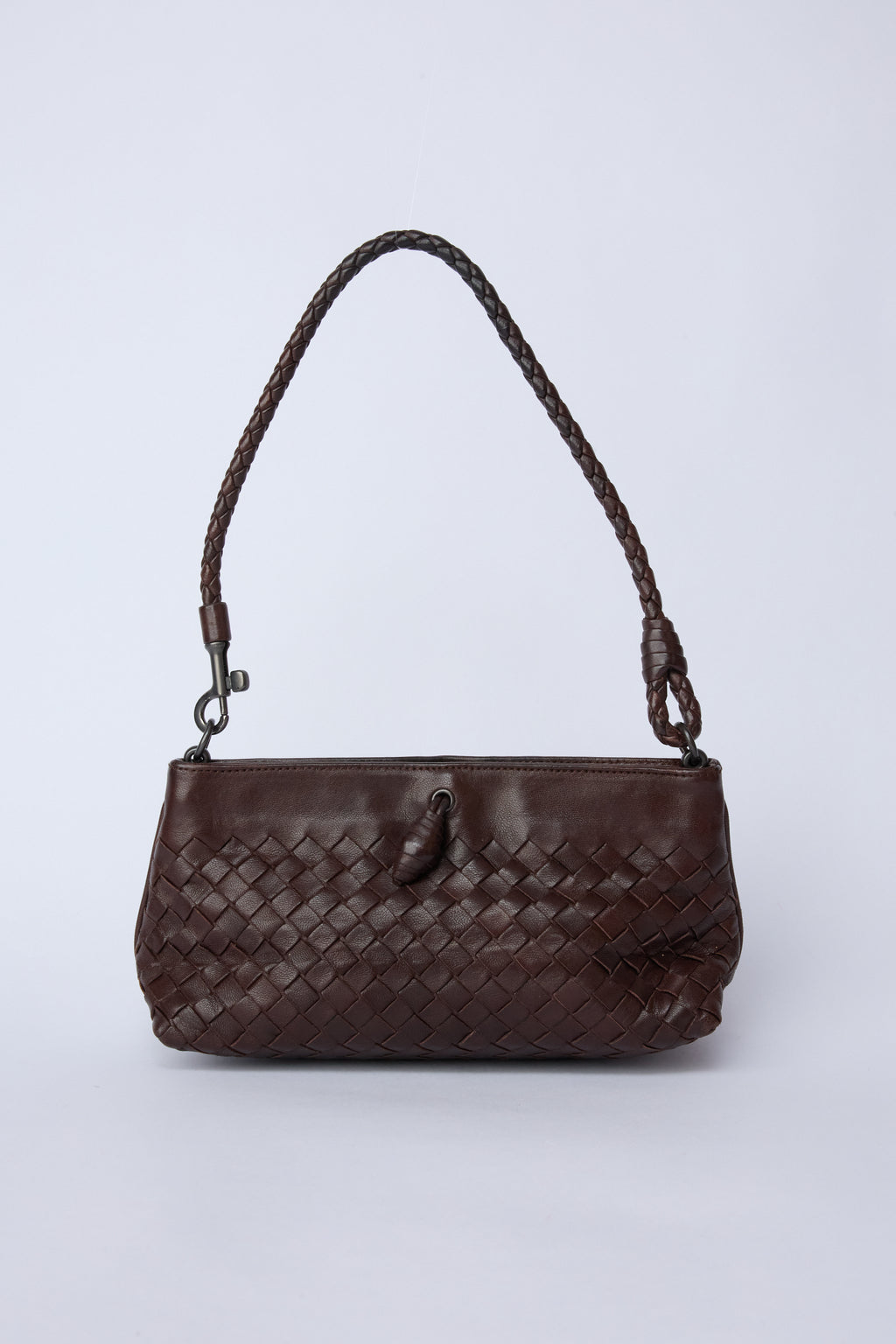 BOTTEGA BROWN NAPPA INTRECCIATO POCHETTE