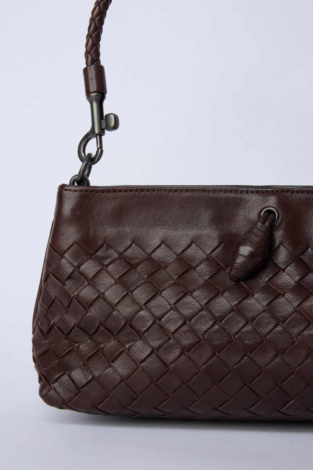 BOTTEGA BROWN NAPPA INTRECCIATO POCHETTE