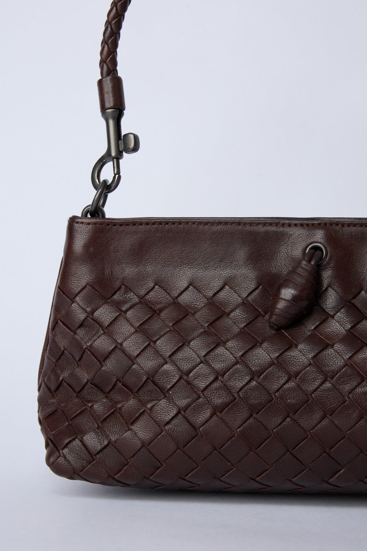 BOTTEGA BROWN NAPPA INTRECCIATO POCHETTE