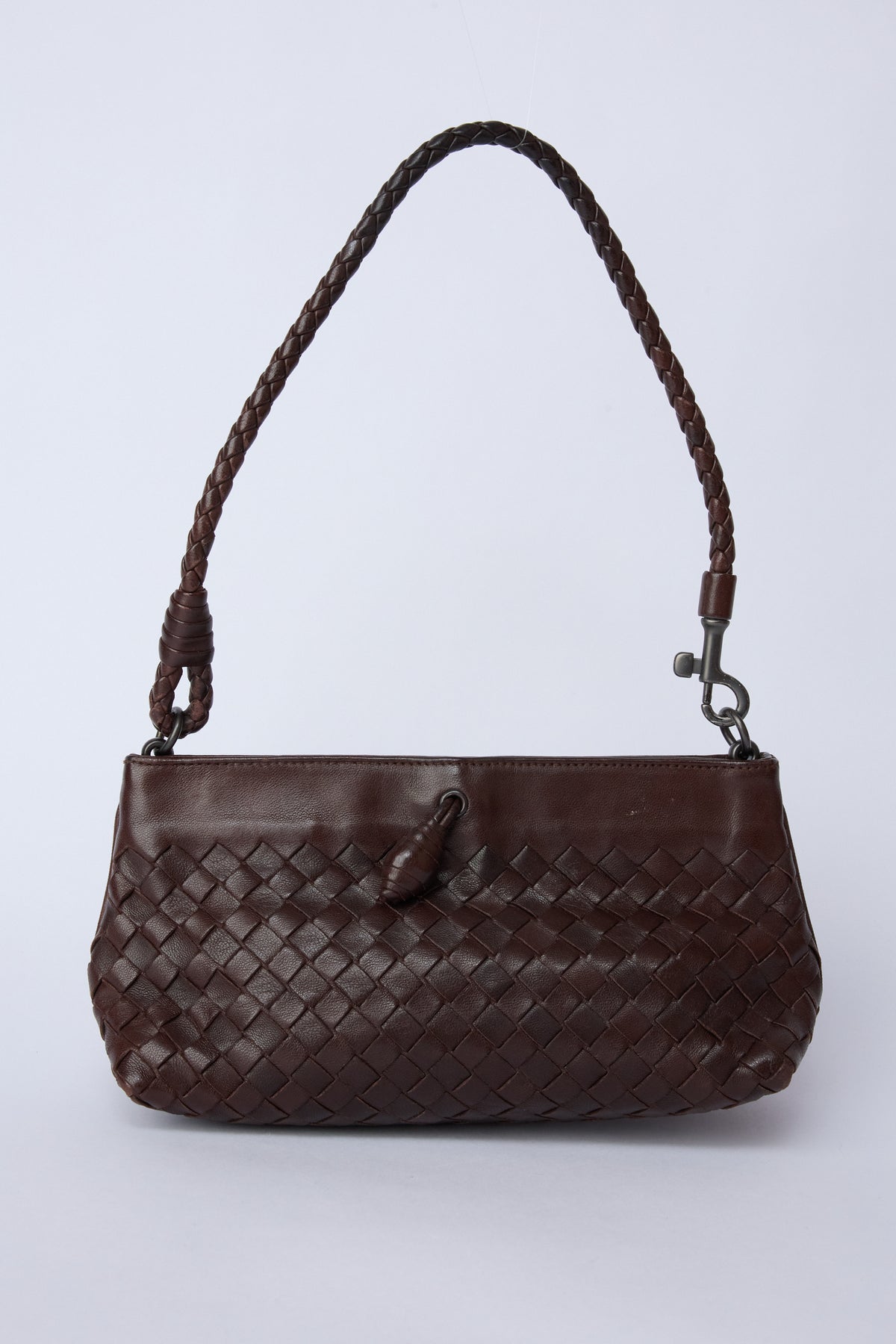 BOTTEGA BROWN NAPPA INTRECCIATO POCHETTE