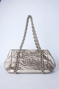 CHANEL METALLIC CHAIN BOWLER BAG