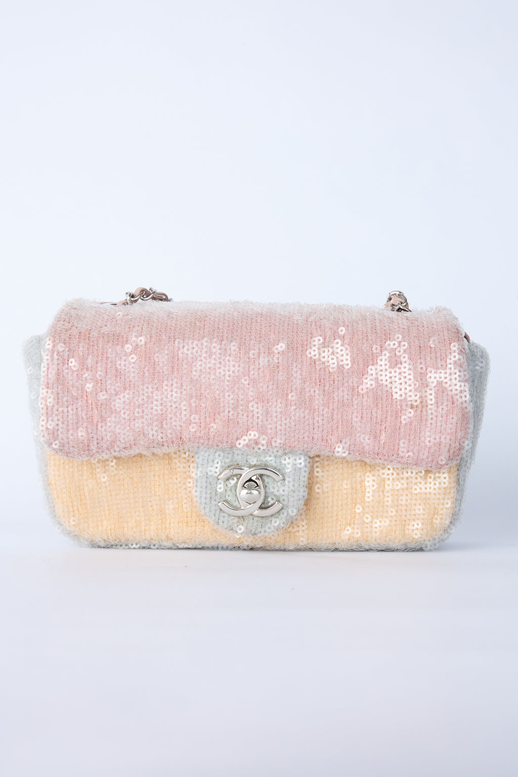 CHANEL MINI SEQUIN WATERFALL FLAP