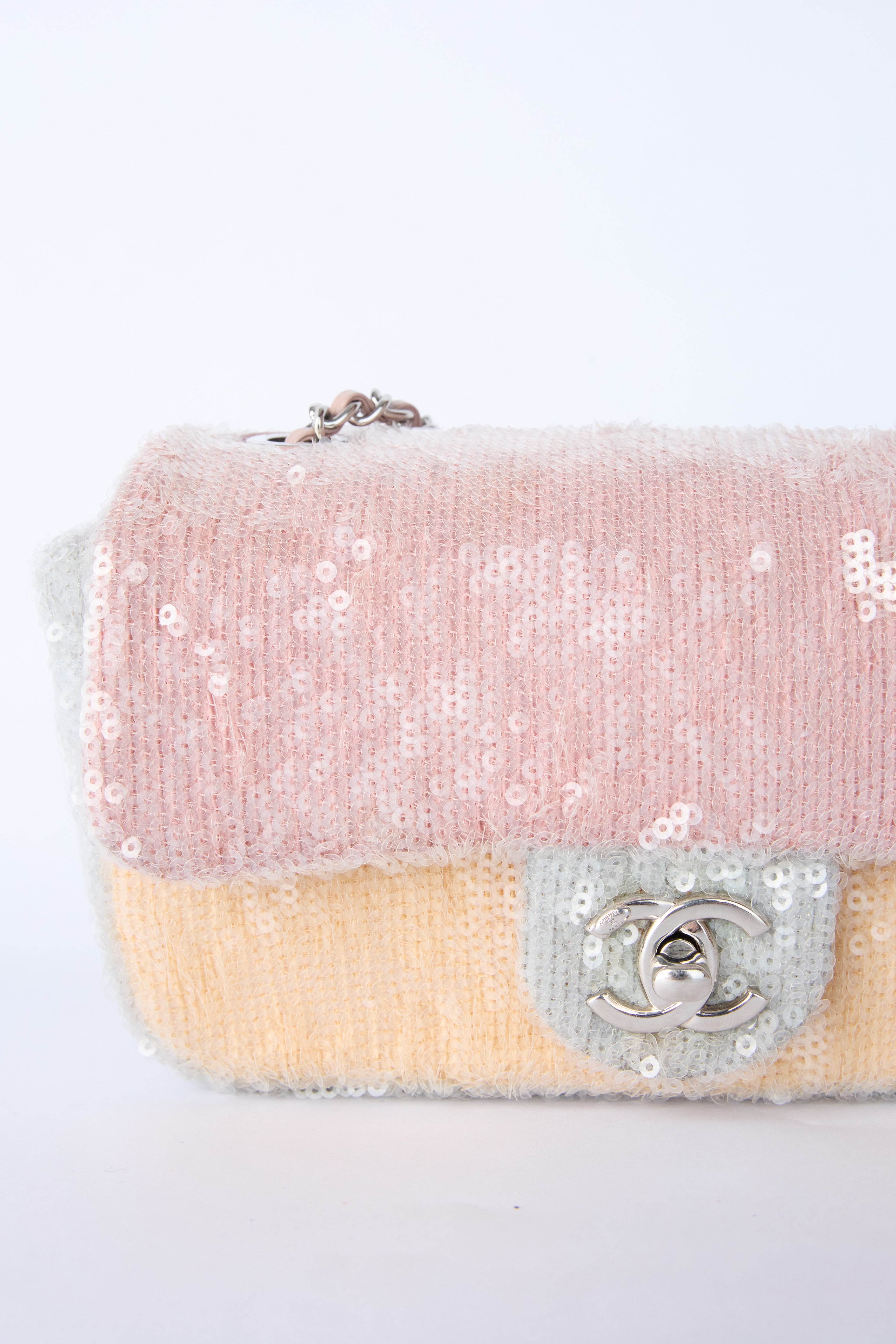 CHANEL MINI SEQUIN WATERFALL FLAP