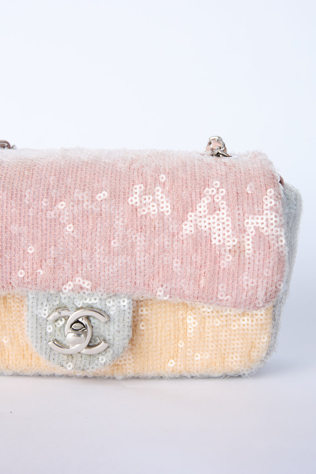CHANEL MINI SEQUIN WATERFALL FLAP