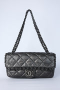 CHANEL GUNMETAL FLAP