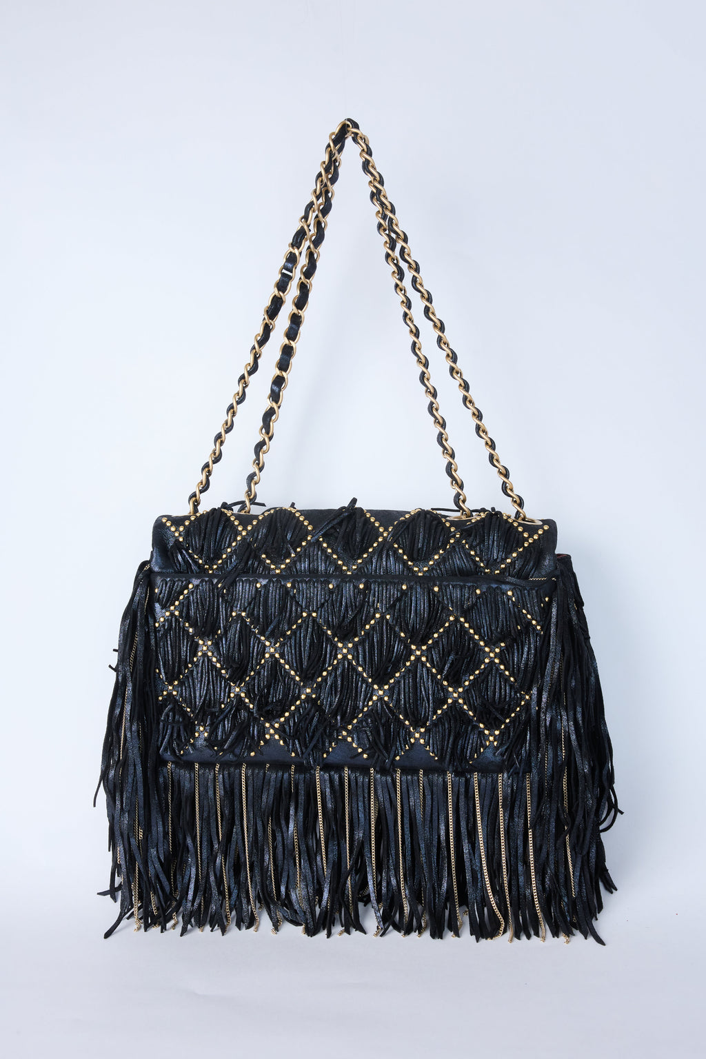 CHANEL FRINGE METALLIC FLAP