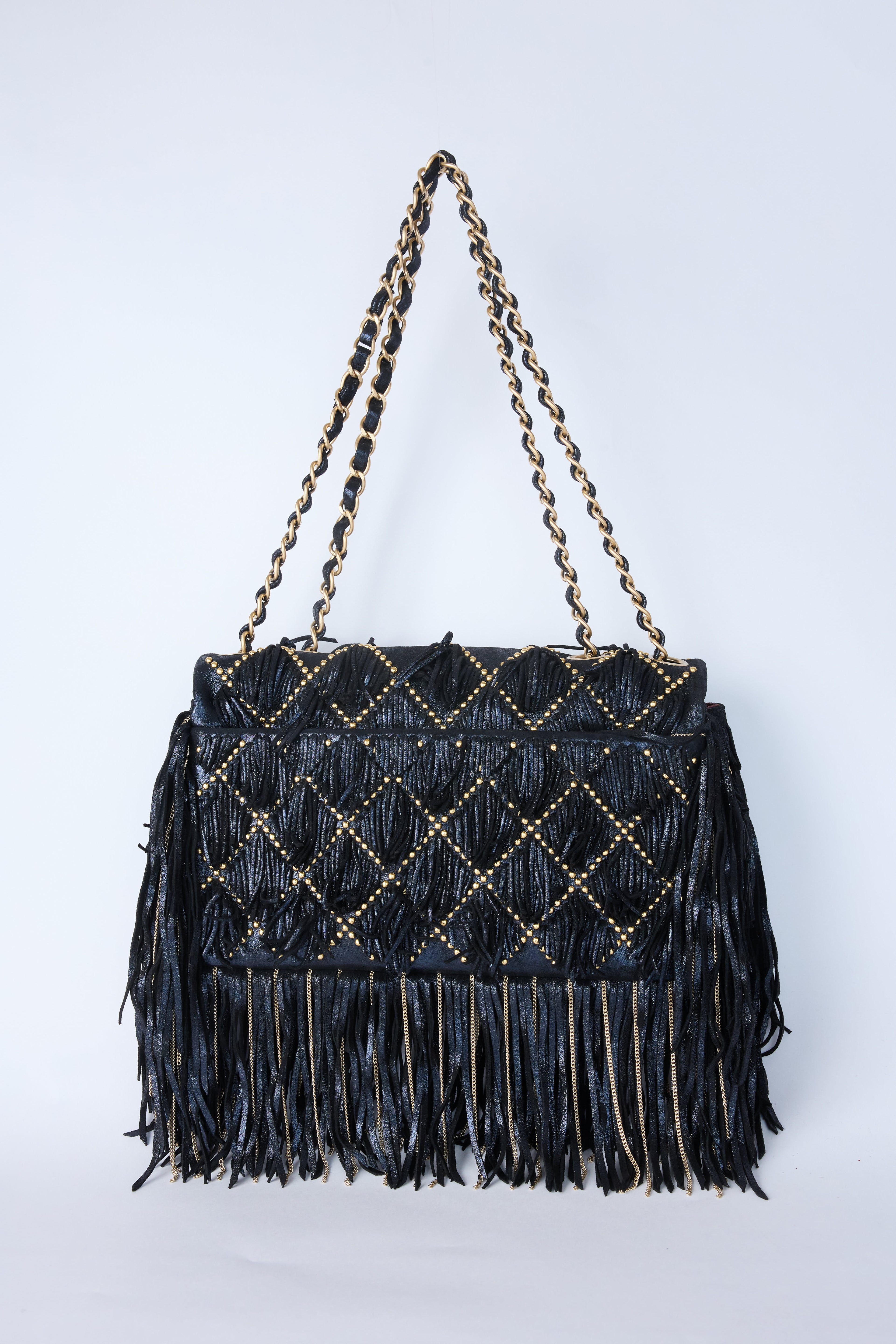 CHANEL FRINGE METALLIC FLAP