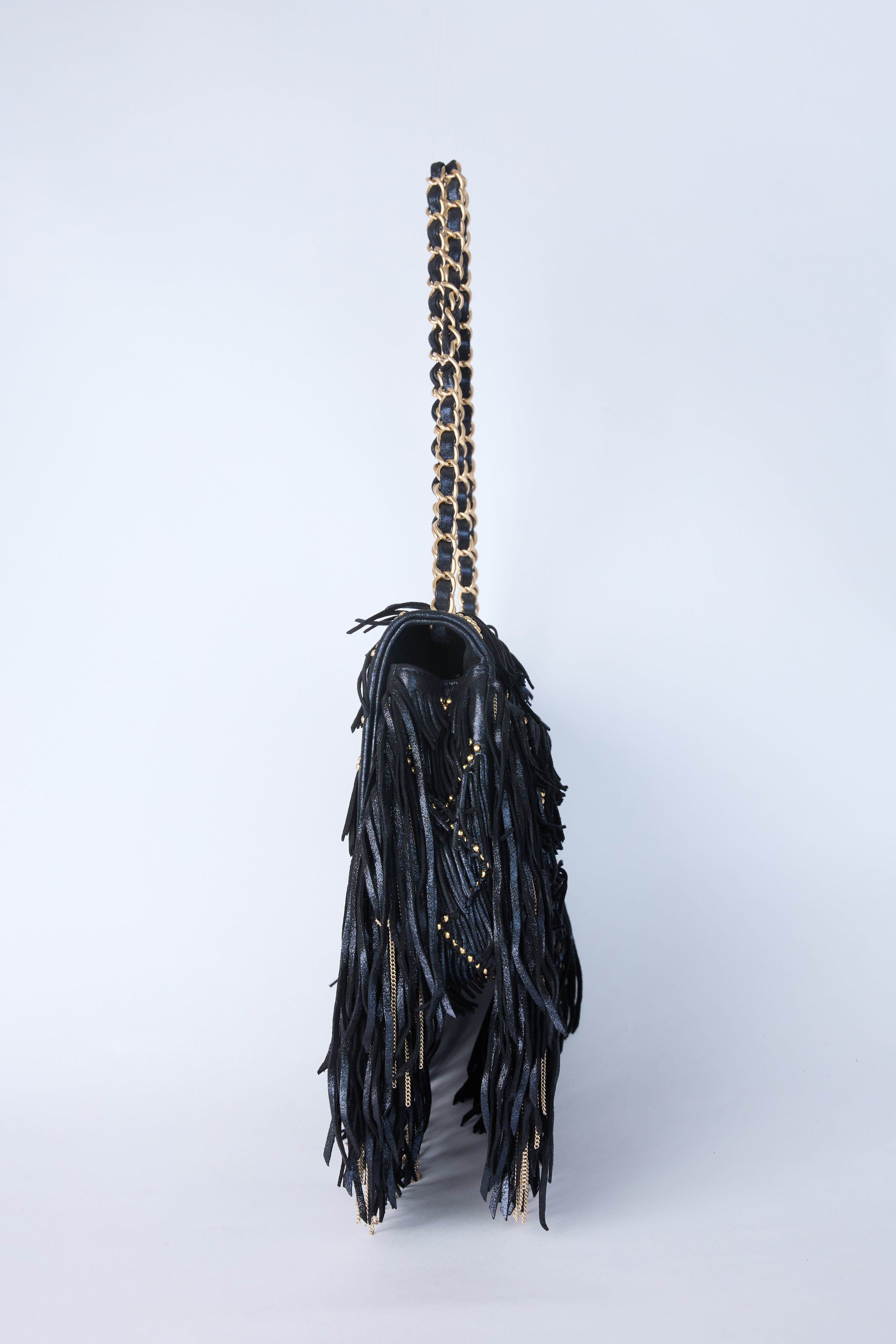 CHANEL FRINGE METALLIC FLAP