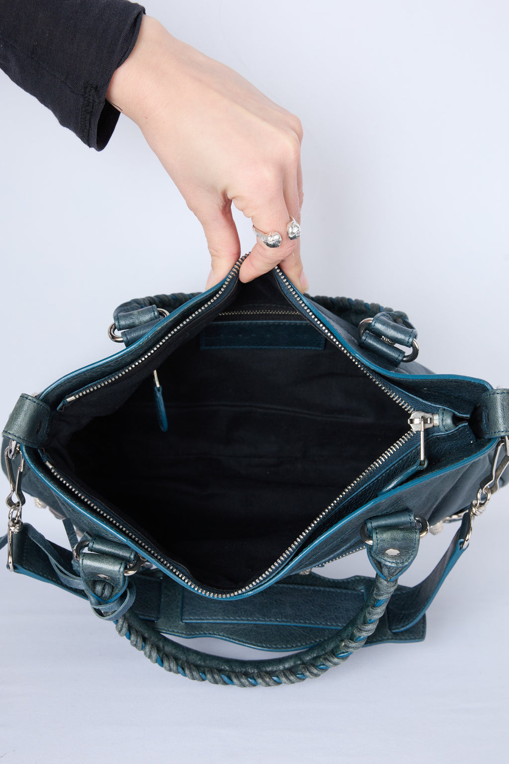 BALENCIAGA TEAL FIRST BAG