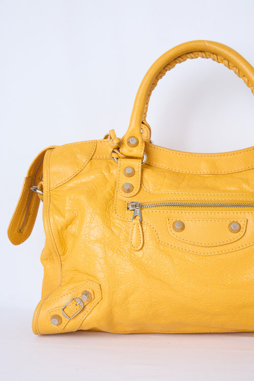 BALENCIAGA YELLOW MEDIUM BAG