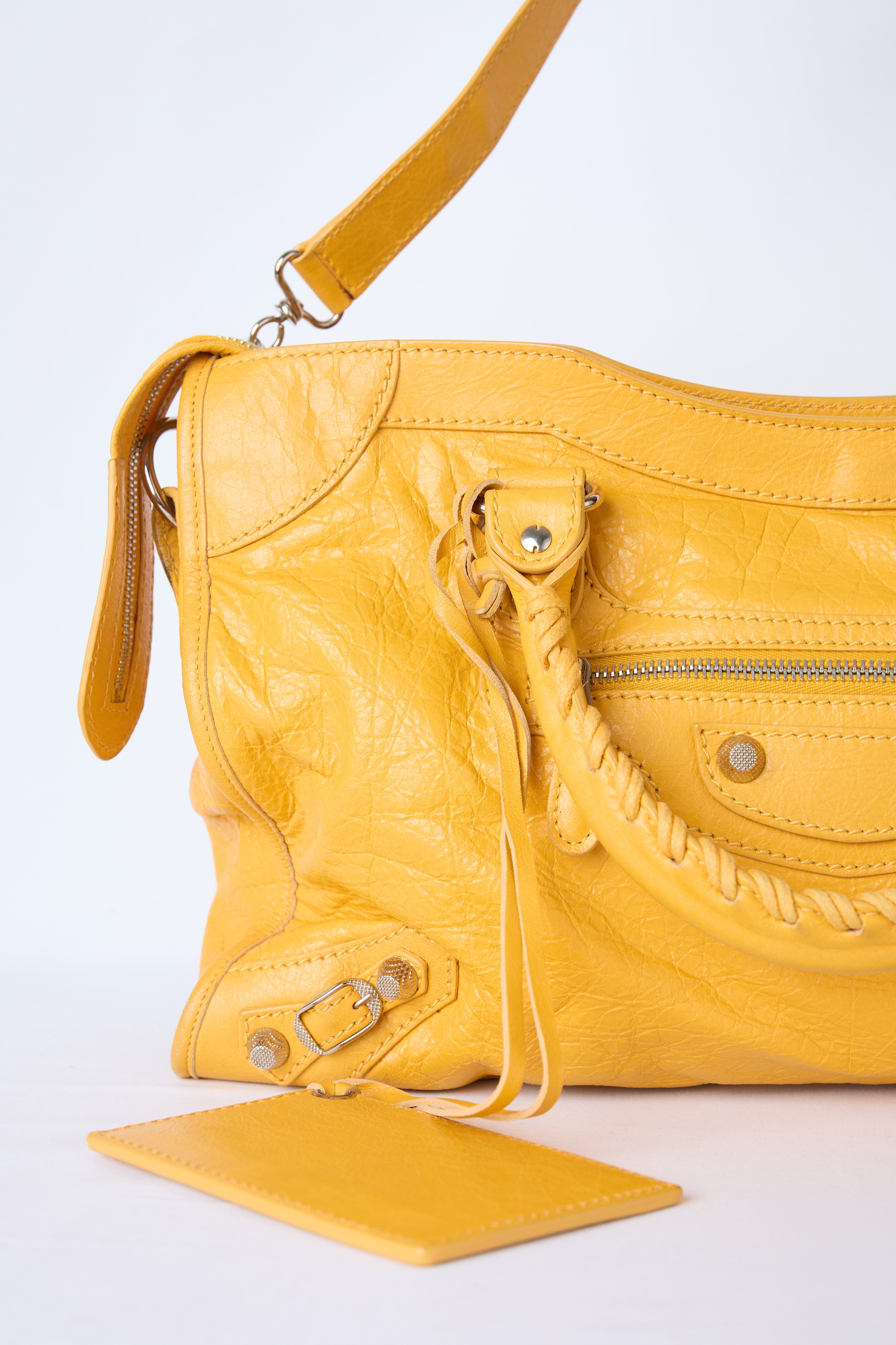 BALENCIAGA YELLOW MEDIUM BAG