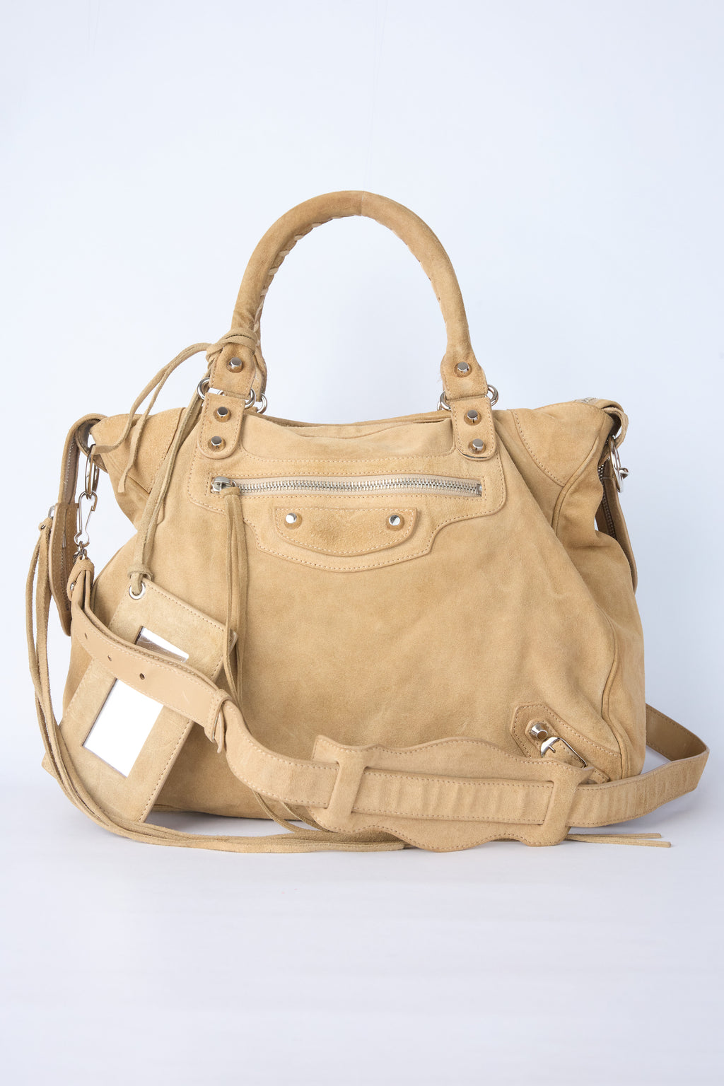 BALENCIAGA TAN SUEDE VELO CITY