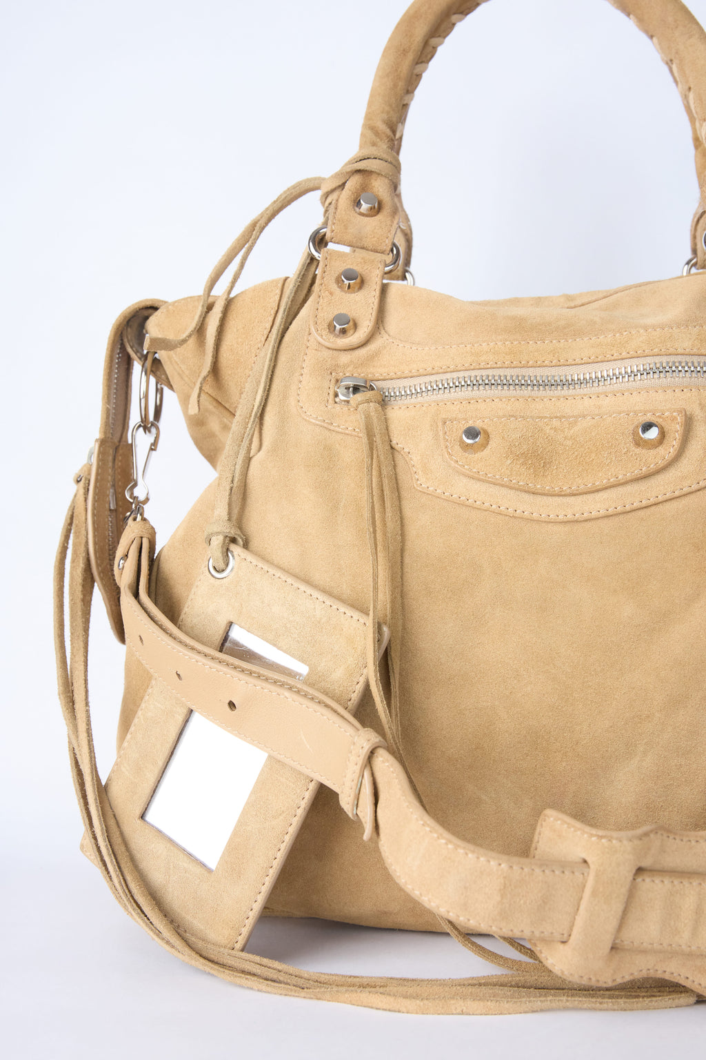 BALENCIAGA TAN SUEDE VELO CITY