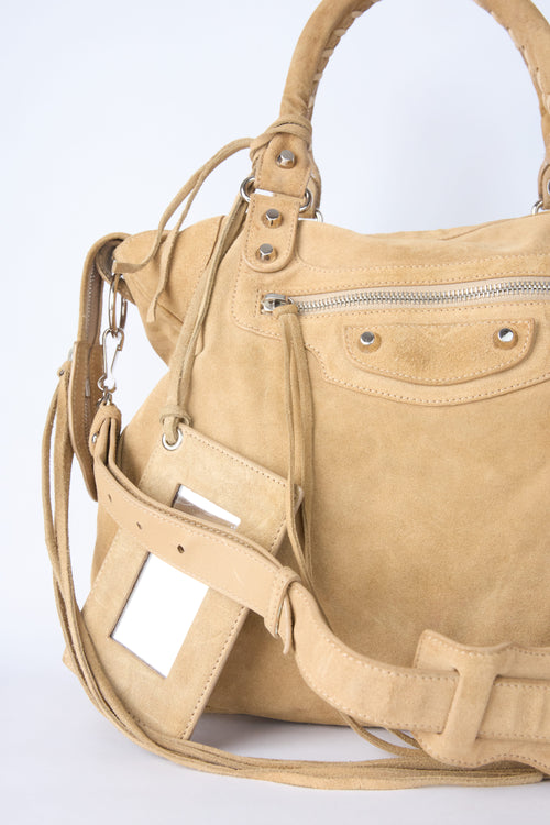 BALENCIAGA TAN SUEDE VELO CITY
