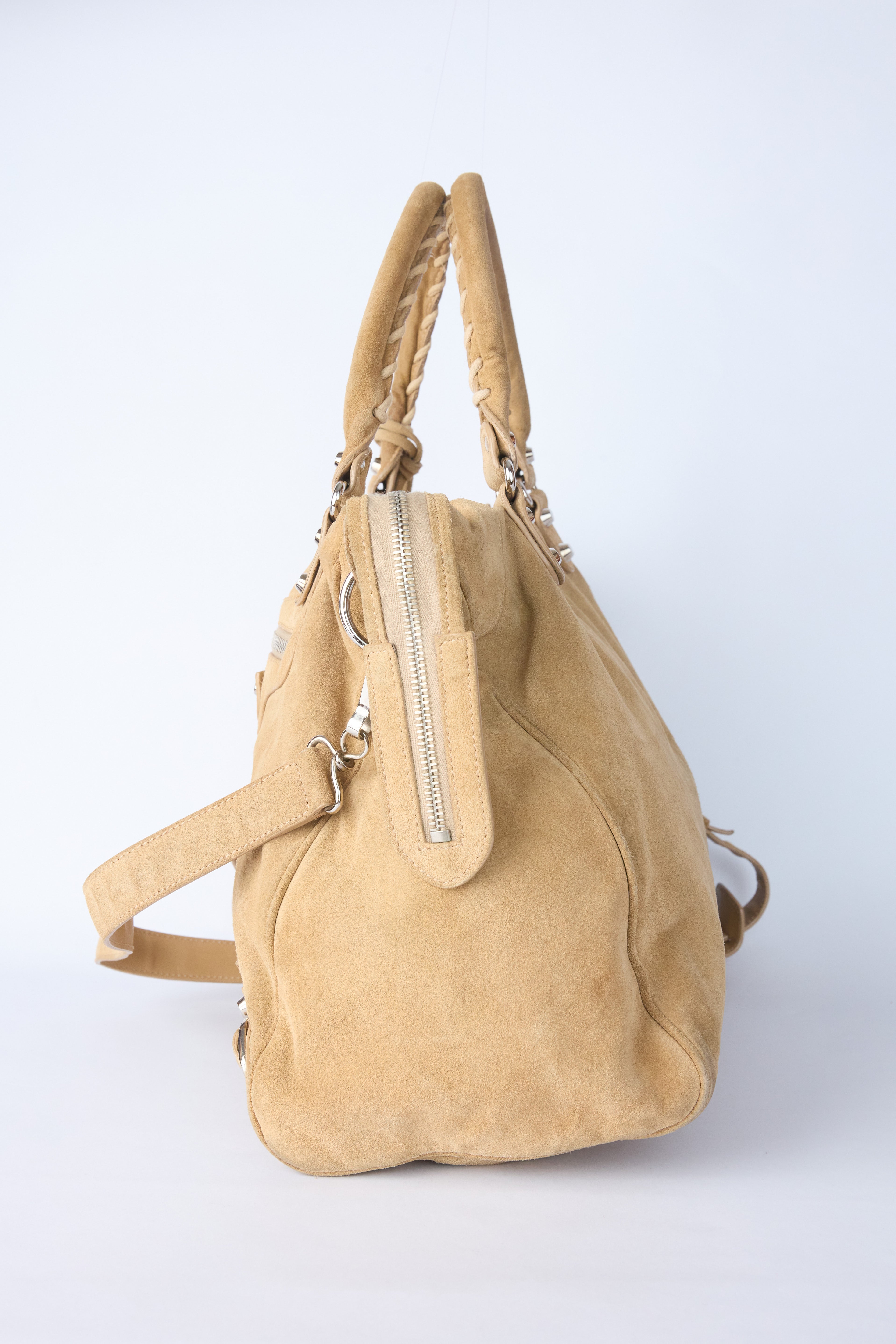 BALENCIAGA TAN SUEDE VELO CITY