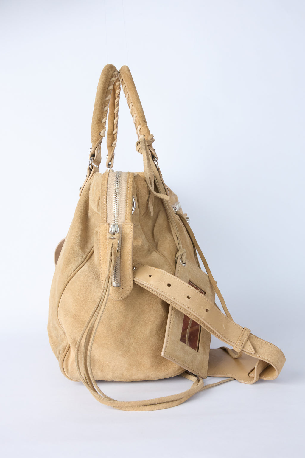 BALENCIAGA TAN SUEDE VELO CITY