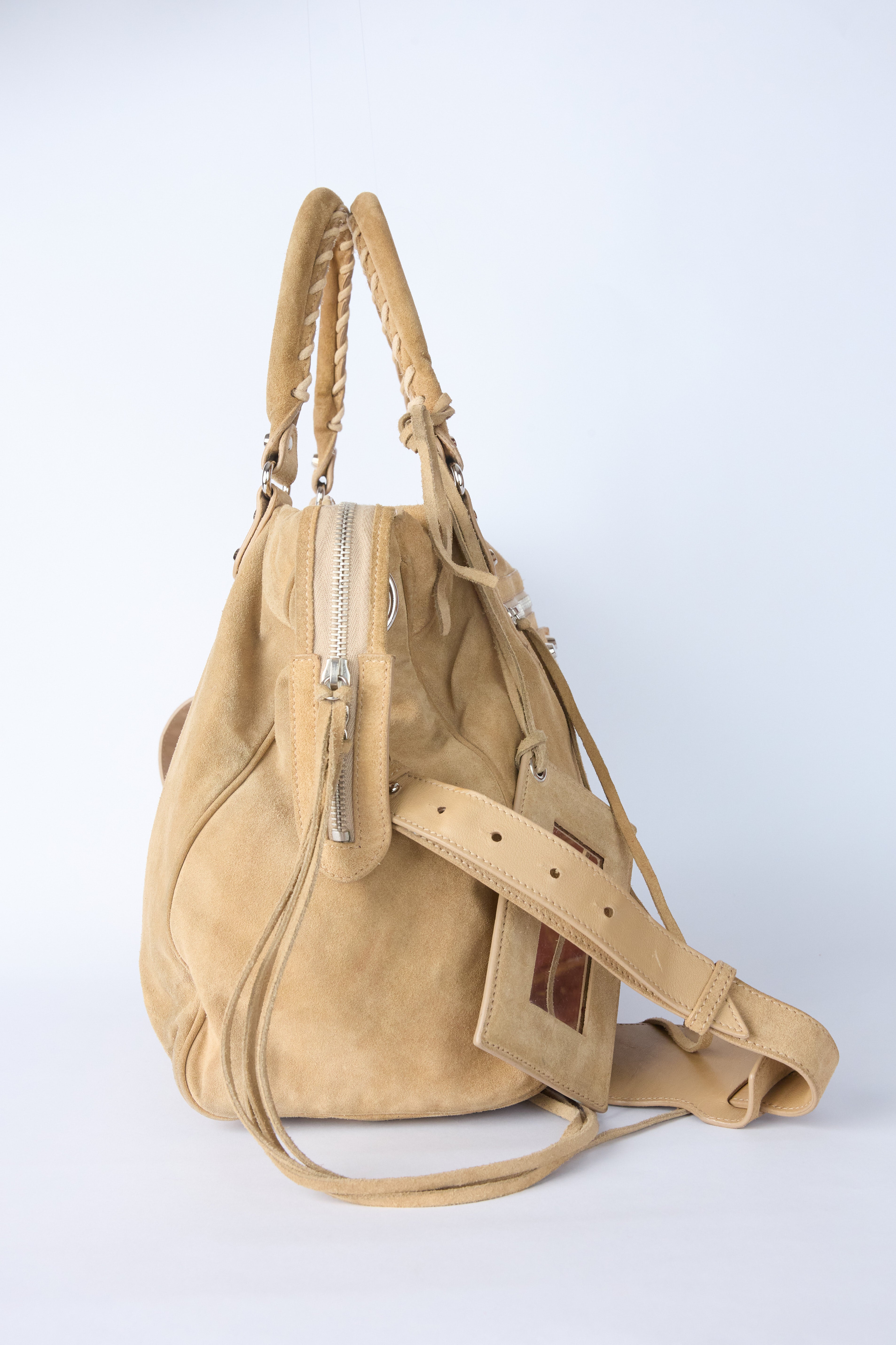 BALENCIAGA TAN SUEDE VELO CITY