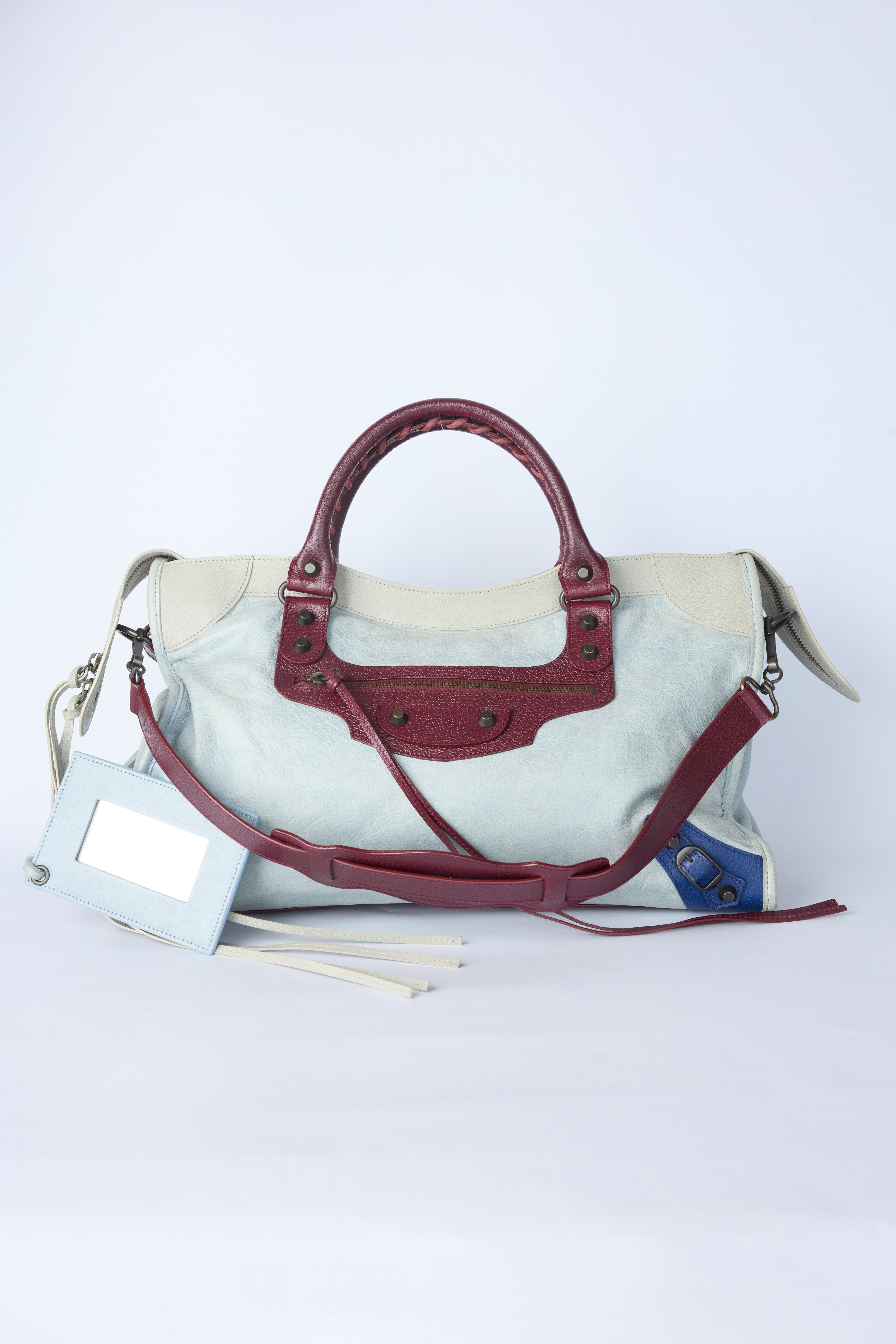 BALENCIAGA MOTORCROSS AGNEAU TRI-COLOR CITY