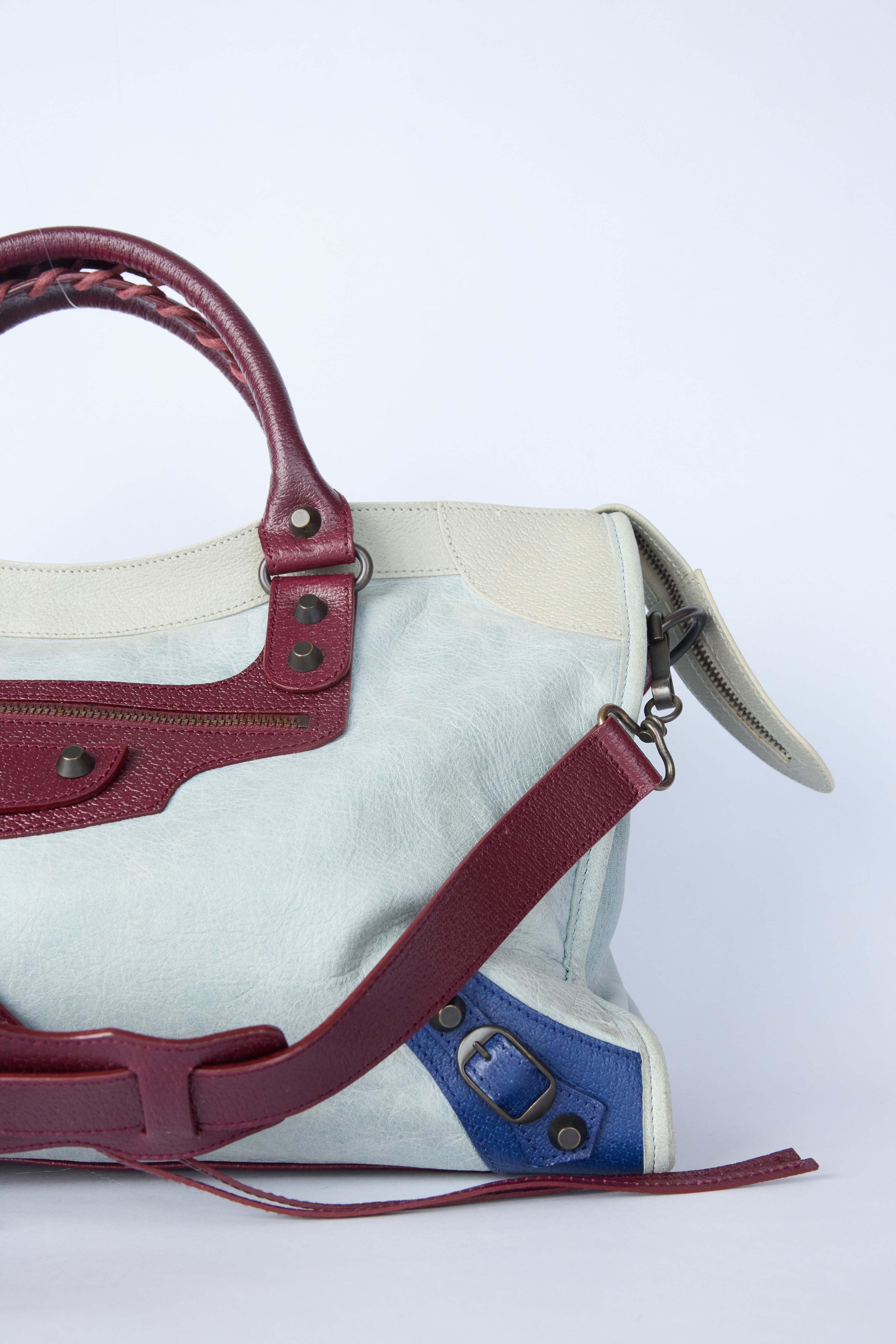 BALENCIAGA MOTORCROSS AGNEAU TRI-COLOR CITY