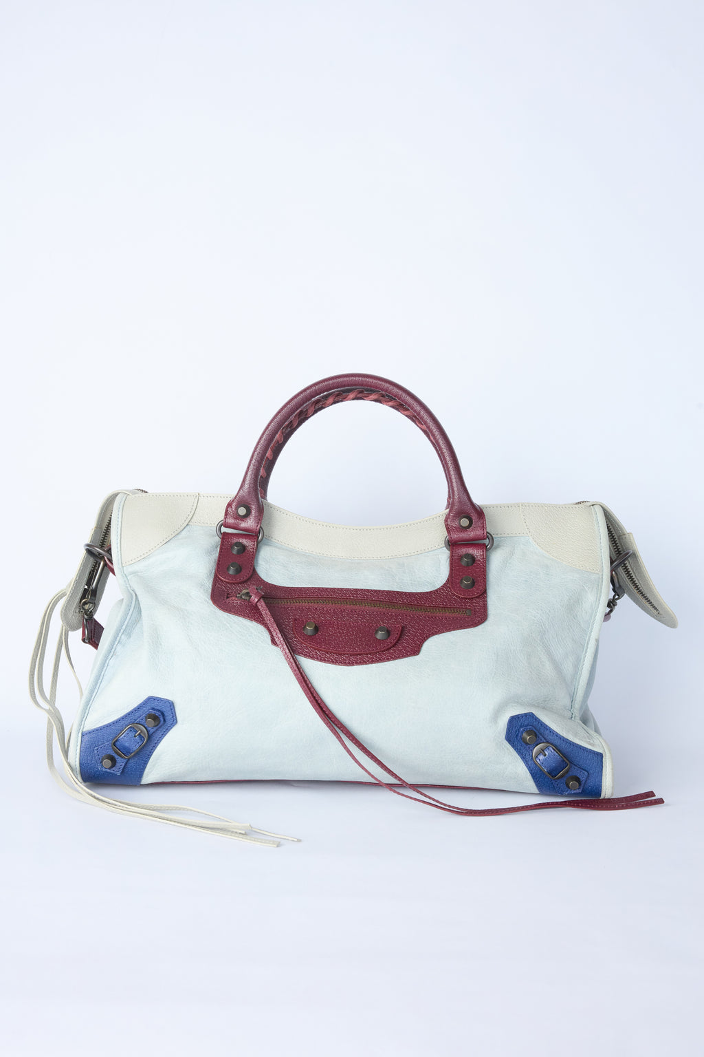 BALENCIAGA MOTORCROSS AGNEAU TRI-COLOR CITY