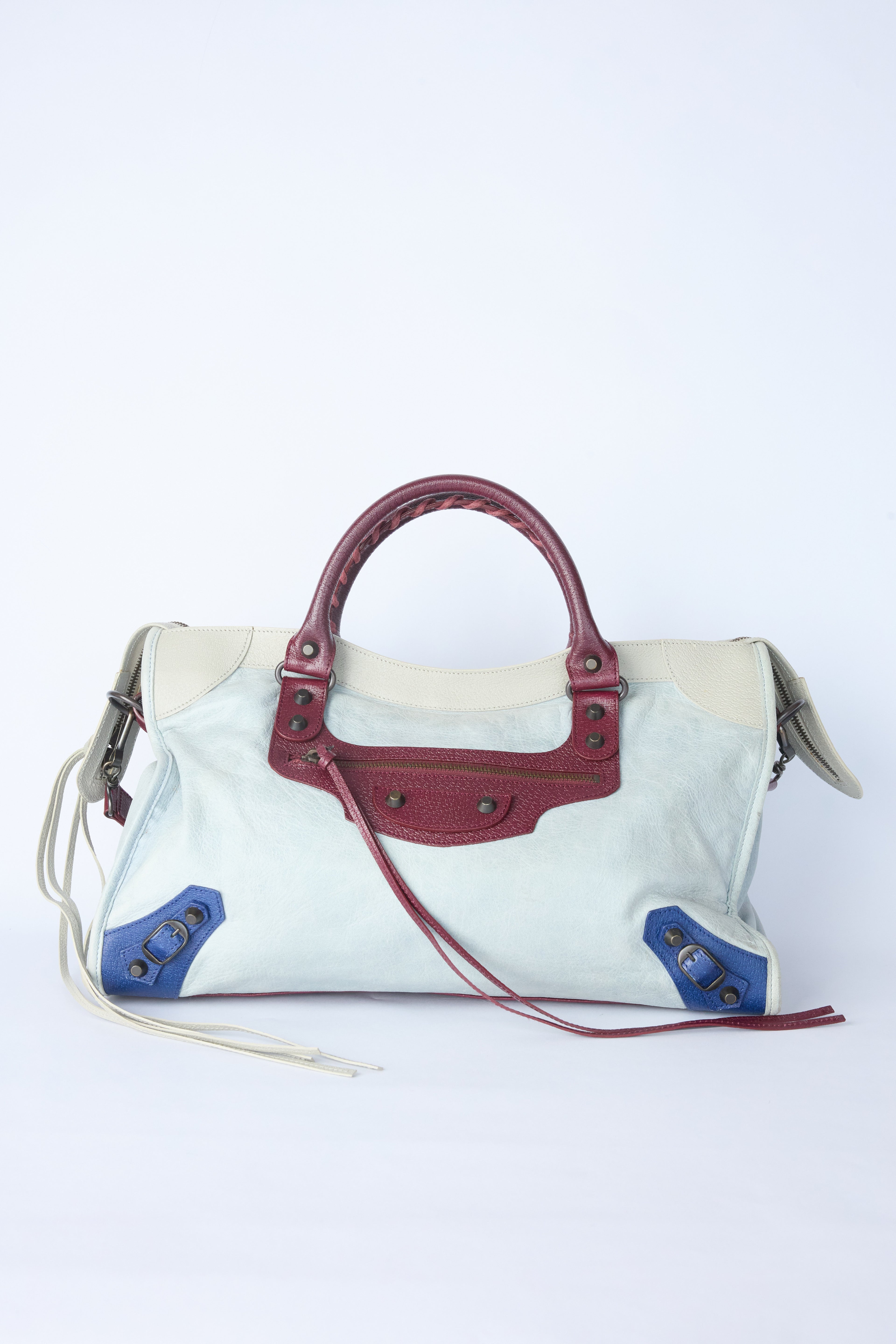 BALENCIAGA MOTORCROSS AGNEAU TRI-COLOR CITY