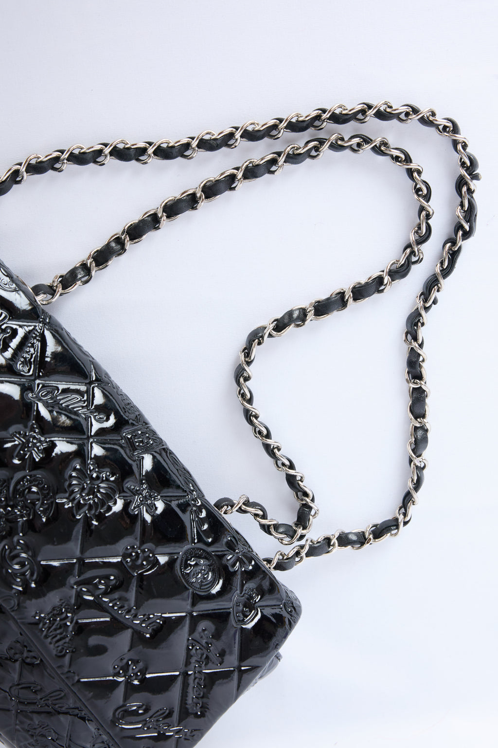 RARE CHANEL LUCKY SYMBOLS PATENT FLAP