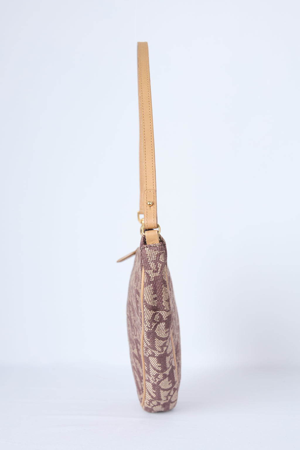 DIOR BROWN OBLIQUE CANVAS SADDLE POCHETTE