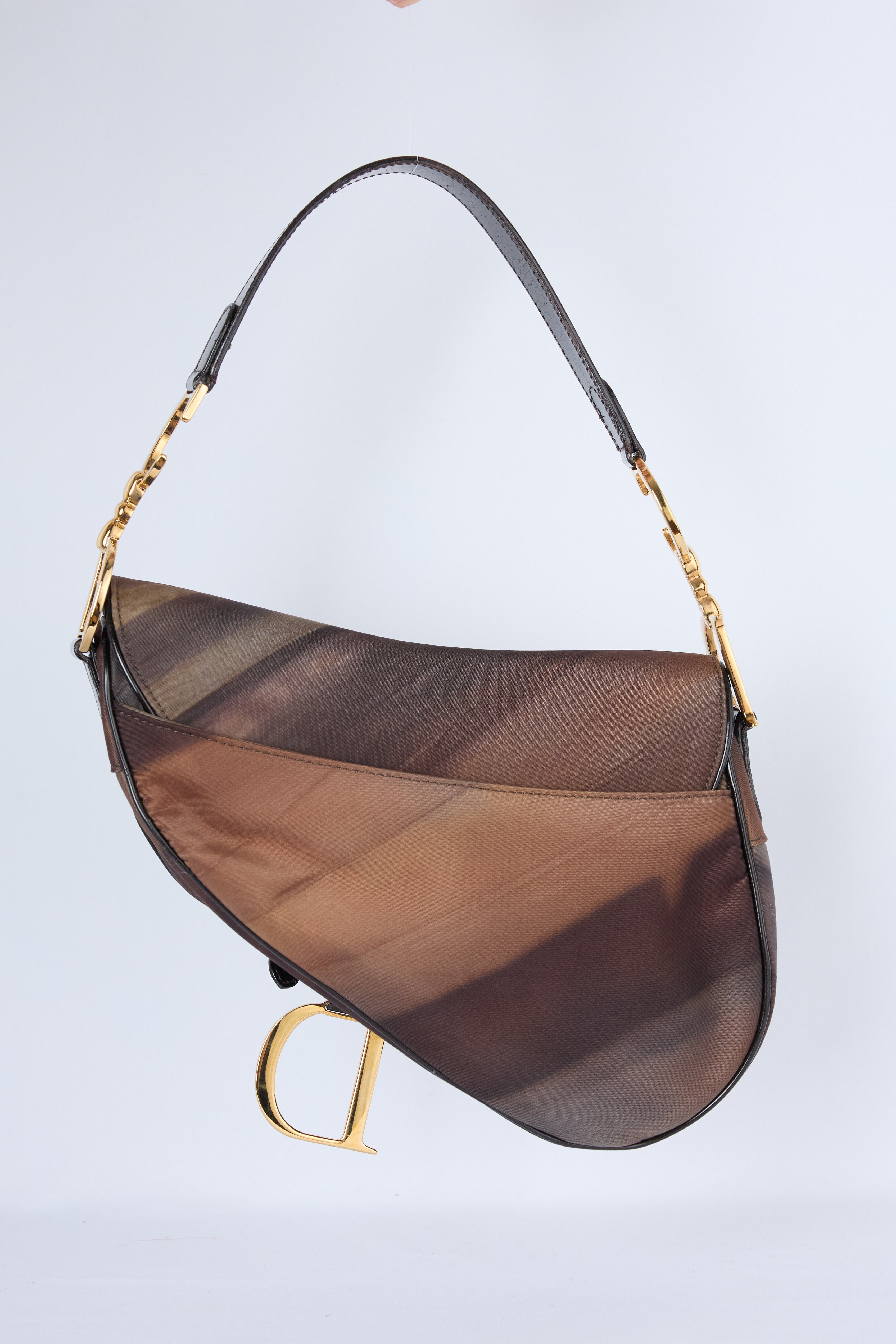 DIOR WATERCOLOR PRINTED NYLON SADDLE