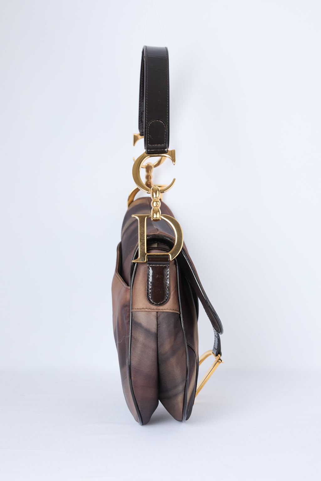 DIOR WATERCOLOR PRINTED NYLON SADDLE