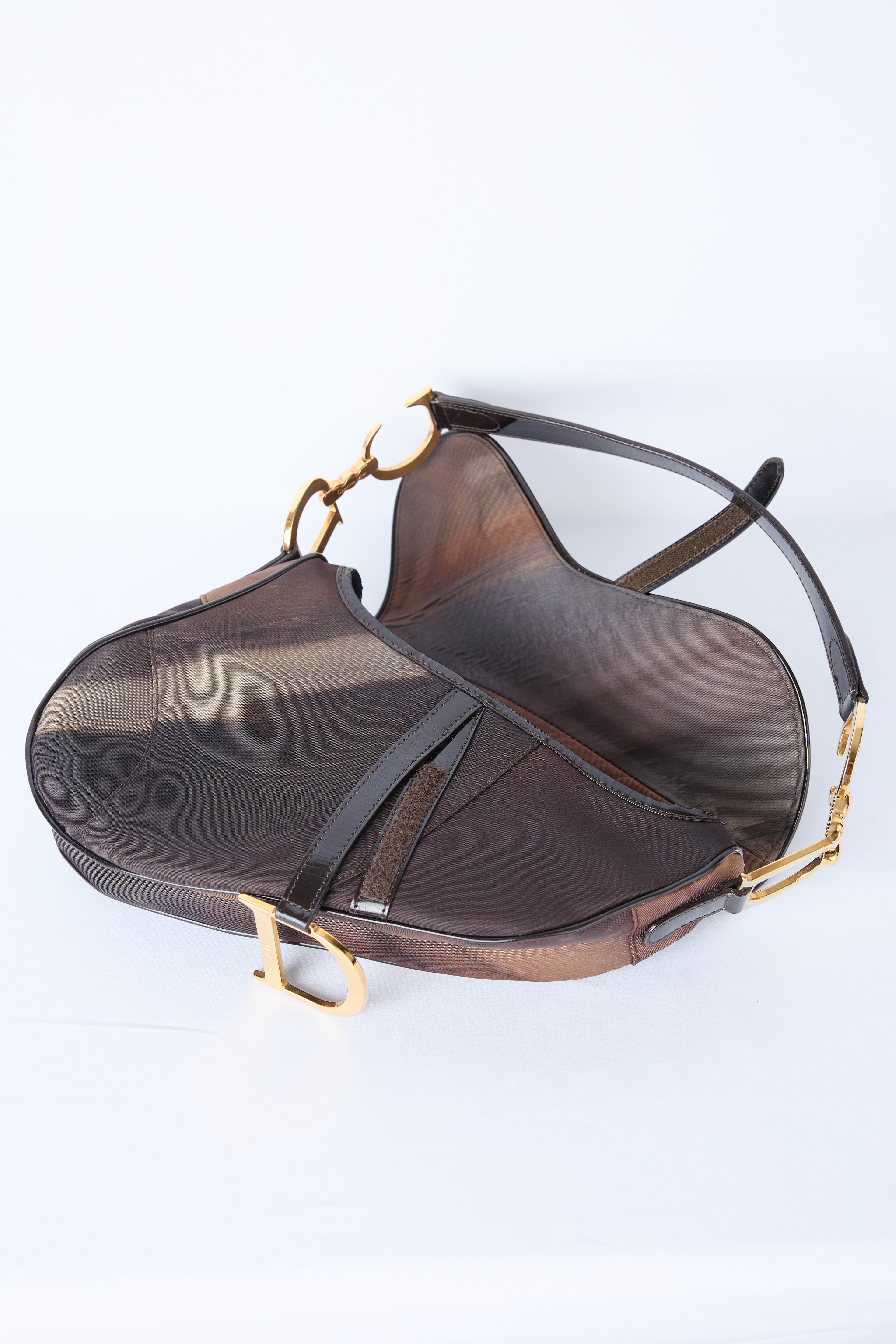 DIOR WATERCOLOR PRINTED NYLON SADDLE