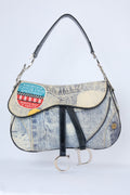 DIOR SPEEDWAY DENIM DOUBLE SADDLE